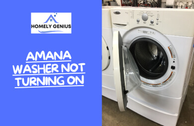 amana front load washer not turning on