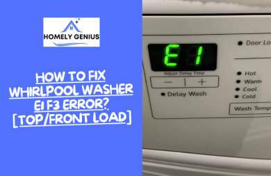 whirlpool washer e1 f3