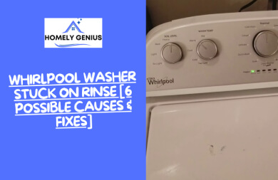 whirlpool washer stuck on rinse