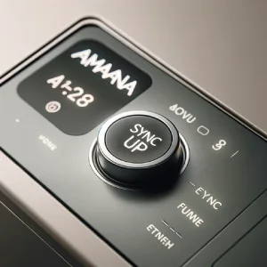 Sleek Amana Washer with Intuitive Selector Knob