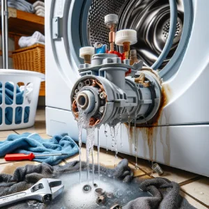Water inlet valve on an Amana washing machine