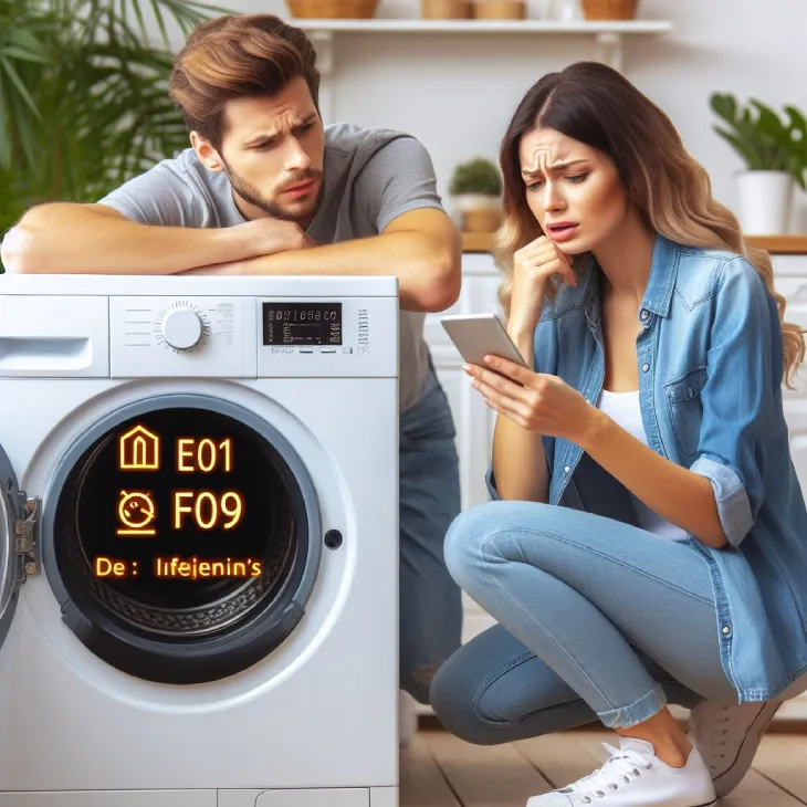 E01 F09 Whirlpool Washer Error Code Mean